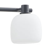 Valentina 30-inch 4-light Matte Black Vanity Light with Etched Opal Glass Shades