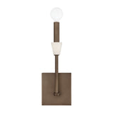 Montclair 12-inch 1-light Forged Bronze and Natural Alabaster Wall Sconce
