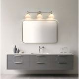 Tremolo 33-inch 3-light Brushed Nickel and Polished Nickel Vanity Light with Etched Opal Glass