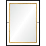Gray Wall Mirror Gold Leaf, Black By Renwil