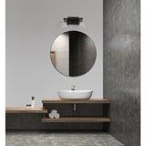 Gilford 14-inch 2-light Matte Black Vanity Light with Clear Glass Shades