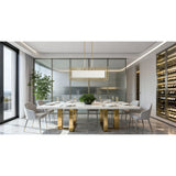 Abbey 42-inch 5-light Brass Linear Chandelier with Cream Cotton Rope Shade