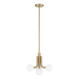 Stockholm 16-inch 4-light Champagne Gold Convertible Pendant with Opal Glass Shades