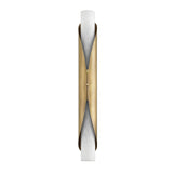 Crescendo 30-inch 2-light Natural Brass Wall Sconce with Alabaster Glass