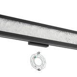 Courtney 24-inch Textured Black 5CCT LED Vanity Light with Clear Water Glass
