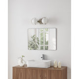 Parker 16-inch 2-light Brushed Nickel Vanity Light with Etched Opal Glass Shades