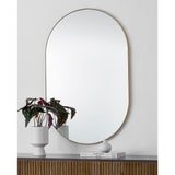 Beckah Wall Mirror Satin Brass By Renwil