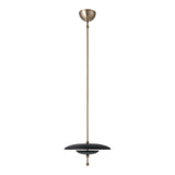 Sinclair 14-inch Champagne Gold and Black Faux Leather 5CCT LED Convertible Pendant
