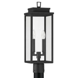 Hillside 20-inch 2-light Textured Black Exterior Post Light with Clear Glass