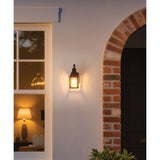 Glencrest 14-inch 1-light Dark Bronze Exterior Wall Sconce with Clear Water Glass
