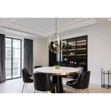 Abbey 23-inch 6-light Brass and Cream Cotton Rope Chandelier
