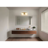 Julep 16-inch 2-light Brushed Gold Vanity Light with Opal Glass Shades