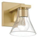 Gilford 5-inch 1-light Champagne Gold Vanity Light with Clear Glass Shade