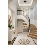 Julep 22-inch 9-light Matte Black Chandelier with Opal Glass Shades