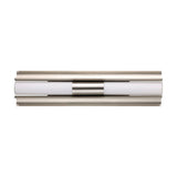 Colton 24-inch 2-light Brushed Nickel 5CCT LED Vanity Light with Etched Opal Glass Shades