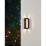 Jubilee 12-inch Matte Black 5CCT LED Exterior Wall Sconce