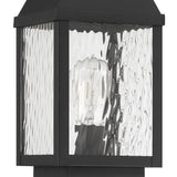 Glencrest 20-inch 1-light Textured Black Exterior Post Light with Clear Water Glass