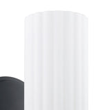 Bedminster 5-inch 1-light Matte Black Vanity Light with Etched Opal Ribbed Glass Shade