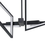 Alfie 30-inch 4-light Textured Black 3CCT LED Chandelier