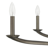 Bethany 42-inch 6-light Forged Bronze Chandelier with Natural Linen Shades