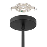 Courtney 24-inch Textured Black 5CCT LED Convertible Pendant with Clear Water Glass
