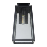 Salford 19-inch 1-light Matte Black Exterior Wall Sconce with Clear Antique Glass