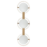 Parker 24-inch 3-light Champagne Gold Vanity Light with Etched Opal Glass Shades