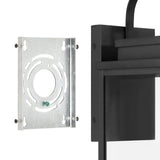 Hillside 20-inch 2-light Textured Black Exterior Wall Sconce with Clear Glass