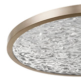 Courtney 24-inch Champagne Gold 5CCT LED Convertible Pendant with Clear Water Glass