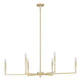 Montclair 46-inch 6-light Brushed Gold and Natural Alabaster Linear Chandelier