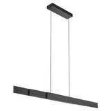Falsetto 40–73-inch 3-light Textured Black 3CCT LED Expandable Linear Chandelier