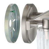 Bedminster 14-inch 2-light Brushed Nickel Vanity Light with Clear Ribbed Glass Shades