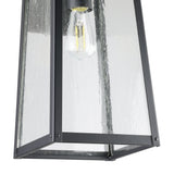 Salford 17-inch 1-light Matte Black Exterior Wall Sconce with Clear Antique Glass