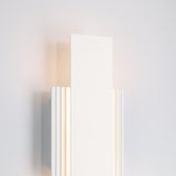 Jacks 15-inch Textured White 5CCT LED Exterior Wall Sconce