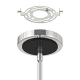 Sussex 47-inch 4-light Polished Nickel and Black Faux Leather Linear Chandelier