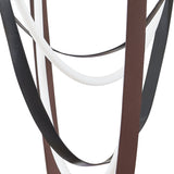 Ayers 59-inch 3-light Champagne Gold with Black and Brown Faux Leather 5CCT LED Chandelier