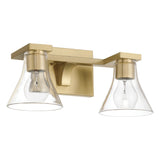 Gilford 14-inch 2-light Champagne Gold Vanity Light with Clear Glass Shades
