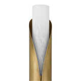 Crescendo 30-inch 2-light Natural Brass Wall Sconce with Alabaster Glass