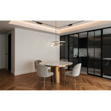 Overture 24-inch 6-light Champagne Gold 5CCT LED Chandelier