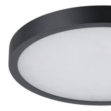 Argyle 16-inch Textured Black and Natural Alabaster 5CCT LED Flush Mount
