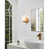 Bedminster 5-inch 1-light Champagne Gold Vanity Light with Etched Opal Ribbed Glass Shade