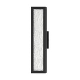 Courtney 18-inch Textured Black 5CCT LED Vanity Light with Clear Water Glass