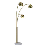 Dorset Floor Lamp Satin Brass By Renwil
