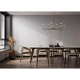 Montclair 46-inch 6-light Forged Bronze and Natural Alabaster Linear Chandelier