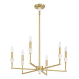 Montclair 26-inch 6-light Brushed Gold and Natural Alabaster Chandelier
