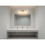 Gilford 24-inch 3-light Champagne Gold Vanity Light with Clear Glass Shades