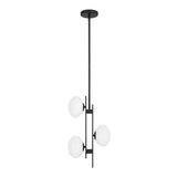 Julep 12-inch 3-light Matte Black Pendant Light with Opal Glass Shades
