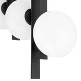 Julep 22-inch 9-light Matte Black Chandelier with Opal Glass Shades