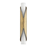 Crescendo 24-inch 2-light Natural Brass Wall Sconce with Alabaster Glass