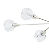 Helena 42-inch 6-light Polished Nickel Chandelier with Clear Acrylic Shades